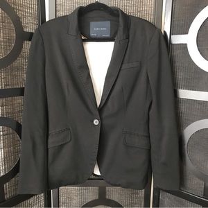 Zara womens black one button blazer L